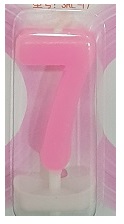 Pink Number 7 Birthday Candle